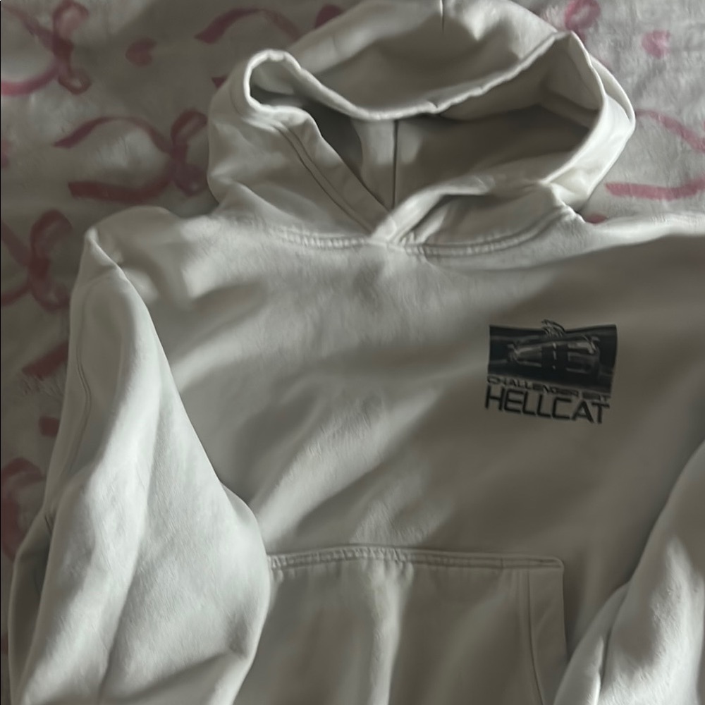 Hollister White Hoodie Sweater